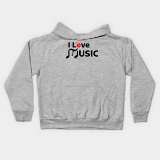 I Love Music Kids Hoodie